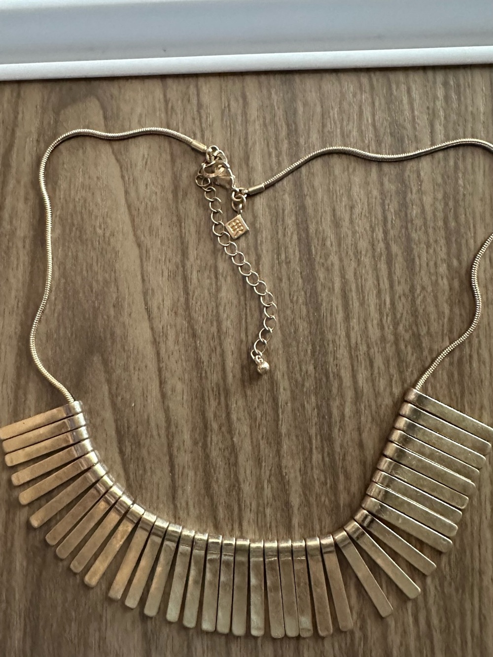 Banana Republic gold-tone fan fringe necklace